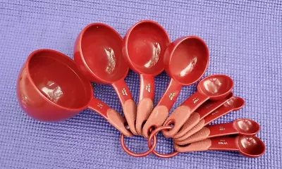 KitchenAid Classic Measuring Cups And Measuring Spoons 9Pc Set RED • $14