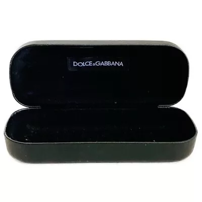 DOLCE And GABBANA Sunglass Eye Glass Clamshell Hard Case Black Leather W/ Logo  • $12.95