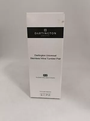 Dartington Crystal Stemless Wine Tumbler Pair Boxed VGC (AN_7190) • £12