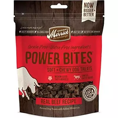 Merrick Power Bites Dog Treats Real Beef Recipe - 6 Oz. Bag • $11.79