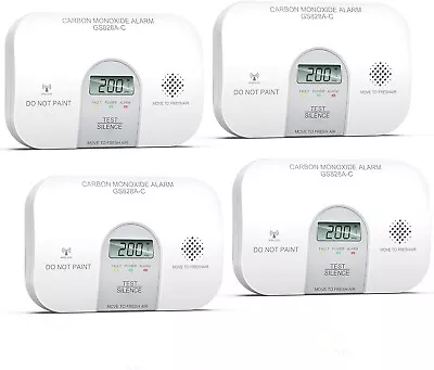 4-PACK Siterwell Wireless Interconnected Carbon Monoxide Alarm 10 Year Digital • $81.69