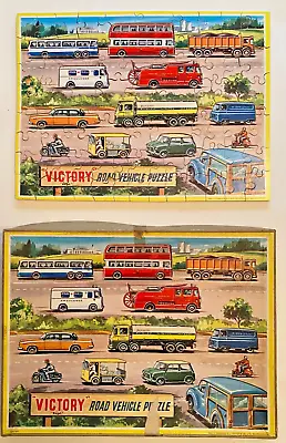 Vtg Hayter Victory Wood Jigsaw Puzzle Road Vehicles With Box Made In England • $24.95