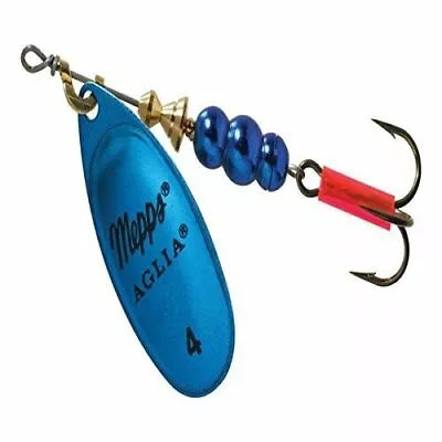 Mepps Aglia In Line Spinner Freshwater Fishing 1/3 Oz Blue Platinum B4 BLP • $9.68