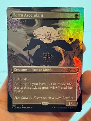 1X FOIL Serra Ascendant BORDERLESS MINT MTG Magic Secret Lair Kozyndan CEDH EDH • $49.31