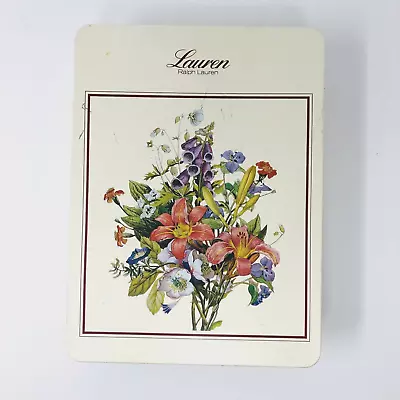 Lauren Ralph Lauren Tin Box Floral Storage Keepsake Vintage • $8.12