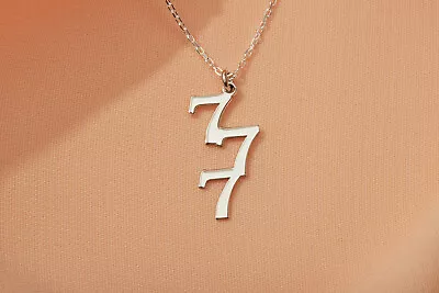 925 Silver Angel Number Necklace Lucky Number Jewelry 111 222 333 444... • $19.99
