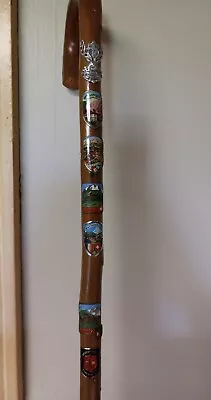 Vintage German & Switzerland Souvenir Badge Hiking/ Walking Cane  • $25