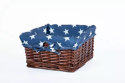 £7.99 • Buy Wickerfield Brown Wicker Basket With Liner Storage Shelf Gift Hamper