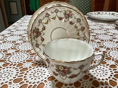 Vintage SALISBURY Trio Bone China England Ribbed Edge Cup Saucer Plate Lot 2 • $25