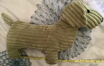 Sasusage Dog Dachshund Soft Toy Chunky Corduroy 15” Olive Green • £6.50