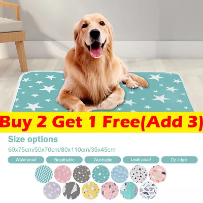 £10.39 • Buy Washable Pee Pads Mats Puppy Training Pad Toilet Cat Dog Pet Supplies NEW UK,