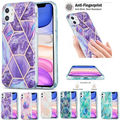 $14.88 • Buy For IPhone 13 12 Pro Max 7 8 Shockproof Marble Soft TPU Silicone Back Case Cover