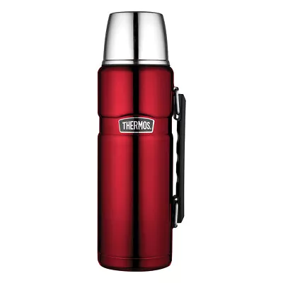 Thermos Stainless Steel King Vacuum Insulated Flask Drink Bottle Red 1.2L • $47