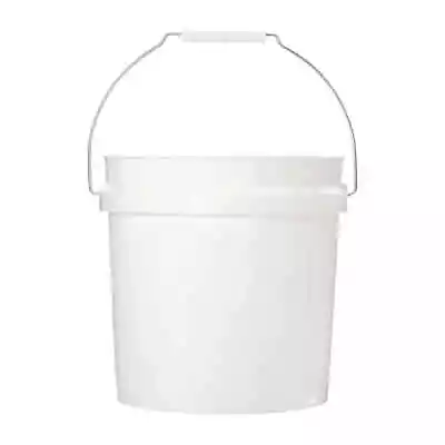 2 Gal. White Paint Bucket Metal Handle For Easy Carrying Great Storage Container • $5.79