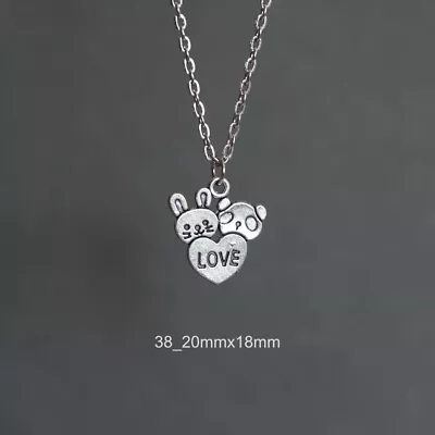 £3.25 • Buy Antique Silver Nature/animal Charm Pendant Fine Metal Chain Necklace, 16-22 