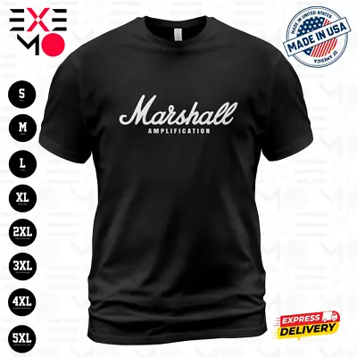 New Marshall Amplification Amplifier Logo Rock Band Pop Guitar T-Shirt S-5XL • $18.99