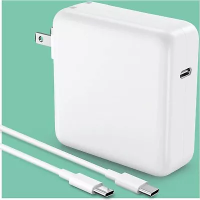 96W USB-C Mac Book Pro Charger Type C AC Adapter Power Supply +CABLE White/Black • $11.99