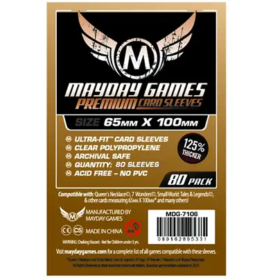 Mayday Games Premium Magnum Gold Sleeve - 50 Pack - 80 X 120 Mm (T) • £3.08