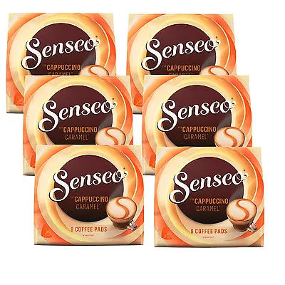 £21.16 • Buy 6x 8 Senseo Coffee Pads Type Cappuccino Caramel For Double Holder Flavored 