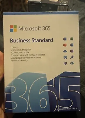 Microsoft Office 365 Business Standard Word Excel Outlook Sealed 1 Year 1 User • £85