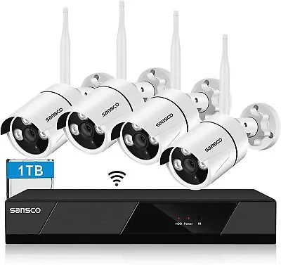 8CH NVR WiFi CCTV Security Camera System Kit 3MP HD Wireless With 1TB Hard Drive • $159.99