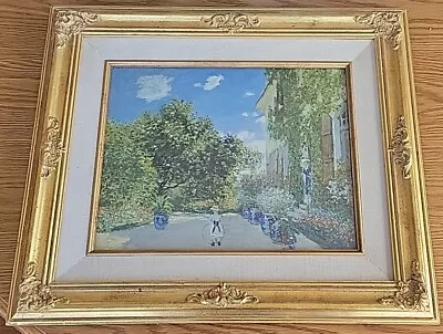 The Artist's House At Argenteuil Print Claude Monet In Gold Wood Frame Vintage • $129.99