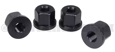 3/8  X 26T REGULAR Axle Nut Set 7075 Aluminum  (SET OF 4) BLACK • $21.99