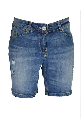 £15.99 • Buy Ladies Skinny Stretchy Denim Shorts Boyfriend Half Pant Ripped Jeans Hot Pants