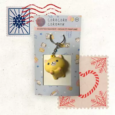 San-X Japan COROCORO CORONYA Scented Squishy Keychain (Yellow Kitty Sprawls Out) • $8