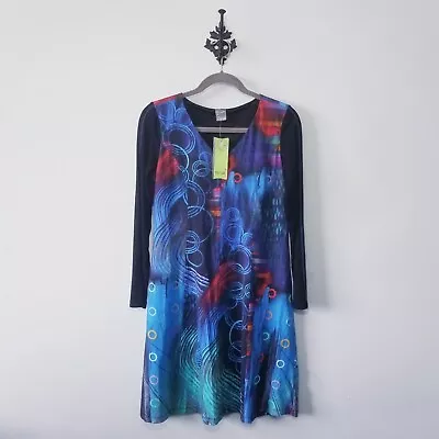 NEW Dolcezza Simply Art Dress Size S Abstract Wearable Art $155 • $49.99