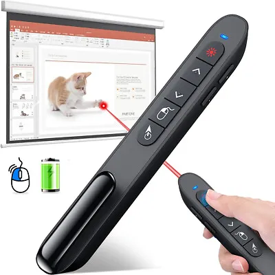Laser Pointer For Cats Dogs 2.4GHz Wireless Presentation Clicker For PowerPoint • £13.99
