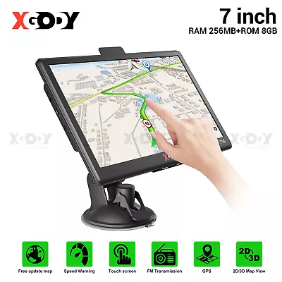 XGODY GPS Navigation 7 Inch For Truck Car Free Lifetime USA Maps Voice Direction • $52.86