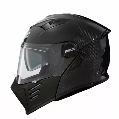 Simpson Darksome Carbon ECE22.06 Modular Helmet - New! Fast Shipping! • $422.46