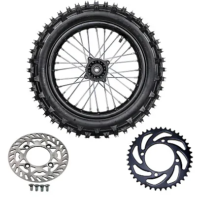 $158.79 • Buy 15mm 90/100-14 Rear Wheel Rim+Disc Rotor+Sprocket Dirt Bike CR85 CR80 YZ85 SSR