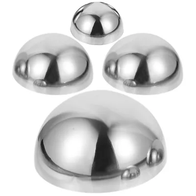 4 Pcs Garden Spheres Stainless Steel Garden Globes Gazing Mirror Balls Outdoor • £21.37