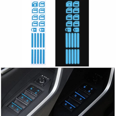 $5.99 • Buy Car Door Window Switch Luminous Sticker Night Safety Car Sticker Accessories US