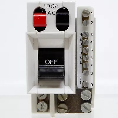 MK Sentry 100 Amp Consumer Unit Mains Switch Isolator With Neutral Block • £19.95