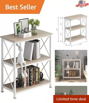 Industrial Style 3-Tier Bookcase - Retro Storage Shelves For Home And Office • $70.96