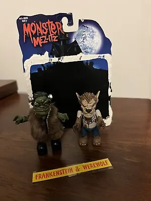 MONSTER MEZ-ITZ Frankenstein And Werewolf Mini Action Figures • $19.99