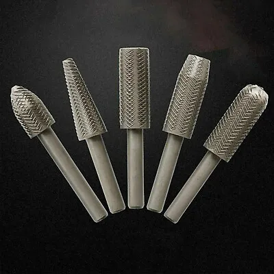 5x 6mm Shank HSS Burr Drill Bits Grinding Engraving File Hole Metal Milling Head • £8.25