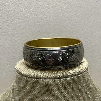 Mixed Metal Vintage Bohemian Rustic Brass Bangle Bracelet  • $17.99