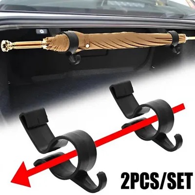 2pcs Car Trunk Umbrella Hook Holder Hanger Clip Fastener Universal Accessories • £3.34