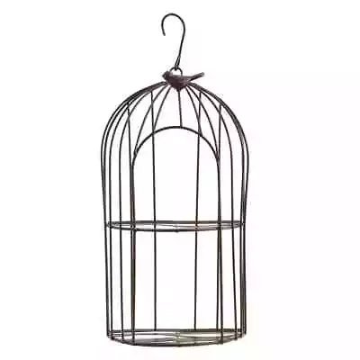 2-Plant Iron Birdcage Hanging Plant Holder Metal Wire Garden Flower Pot Basket • $14.99