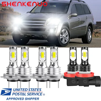 For Mercedes Benz GL450 2007-2012 Combo LED Headlight High Low Fog Light Bulbs • $30.20