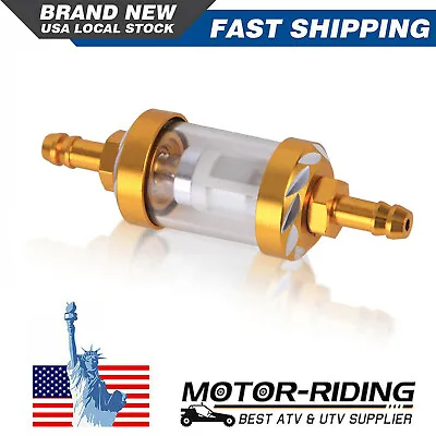 $8.49 • Buy Universal Reusable Washable 5/16  8mm Inline Metal Gas Fuel Filter Motorcycle US