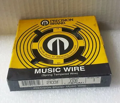 Music Wire Precision Brand .031 Diameter 1 Lb New 21031 Made In USA .787 Mm • $26.70