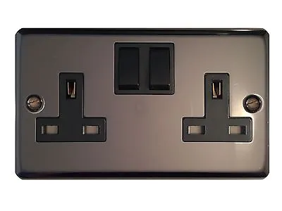 £8.99 • Buy Volex Polished Black Nickel Light Switches And Electrical Sockets Black Insert