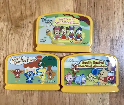 $9.87 • Buy V Tech Smile Baby Lot Of 3 Educational Game Cartridges Winnie The Pooh, Minnie
