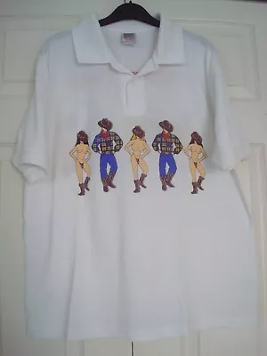 £9.99 • Buy ~ JORDANS ~ 100% Cotton S/S Trashy Women Do It Line Dancing T-SHIRT White 45  L