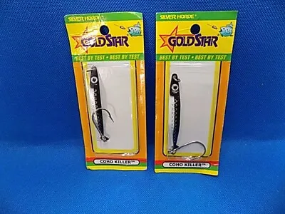 Goldstar Silver Horde Coho Killer Fishing Lure Spoon Cop Car Colors (lot Of 2) • $19.99